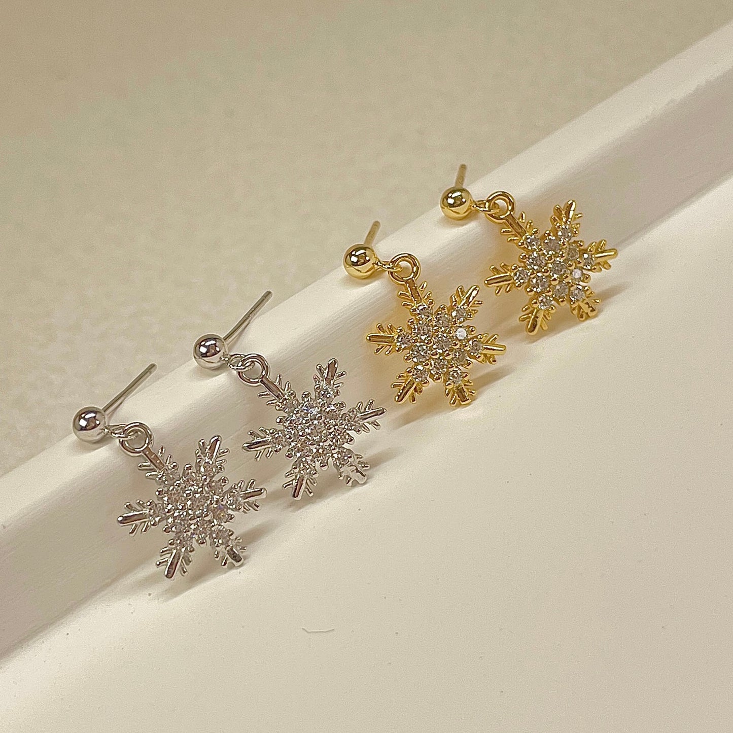 Snowflake Drop Earrings
