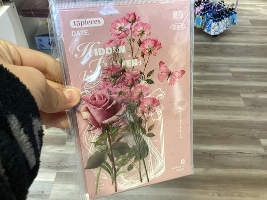 hidden flowers stickers