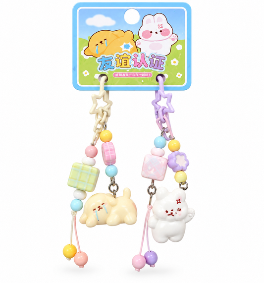 small animal duo keychains