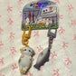 Cat and Fish Keychains