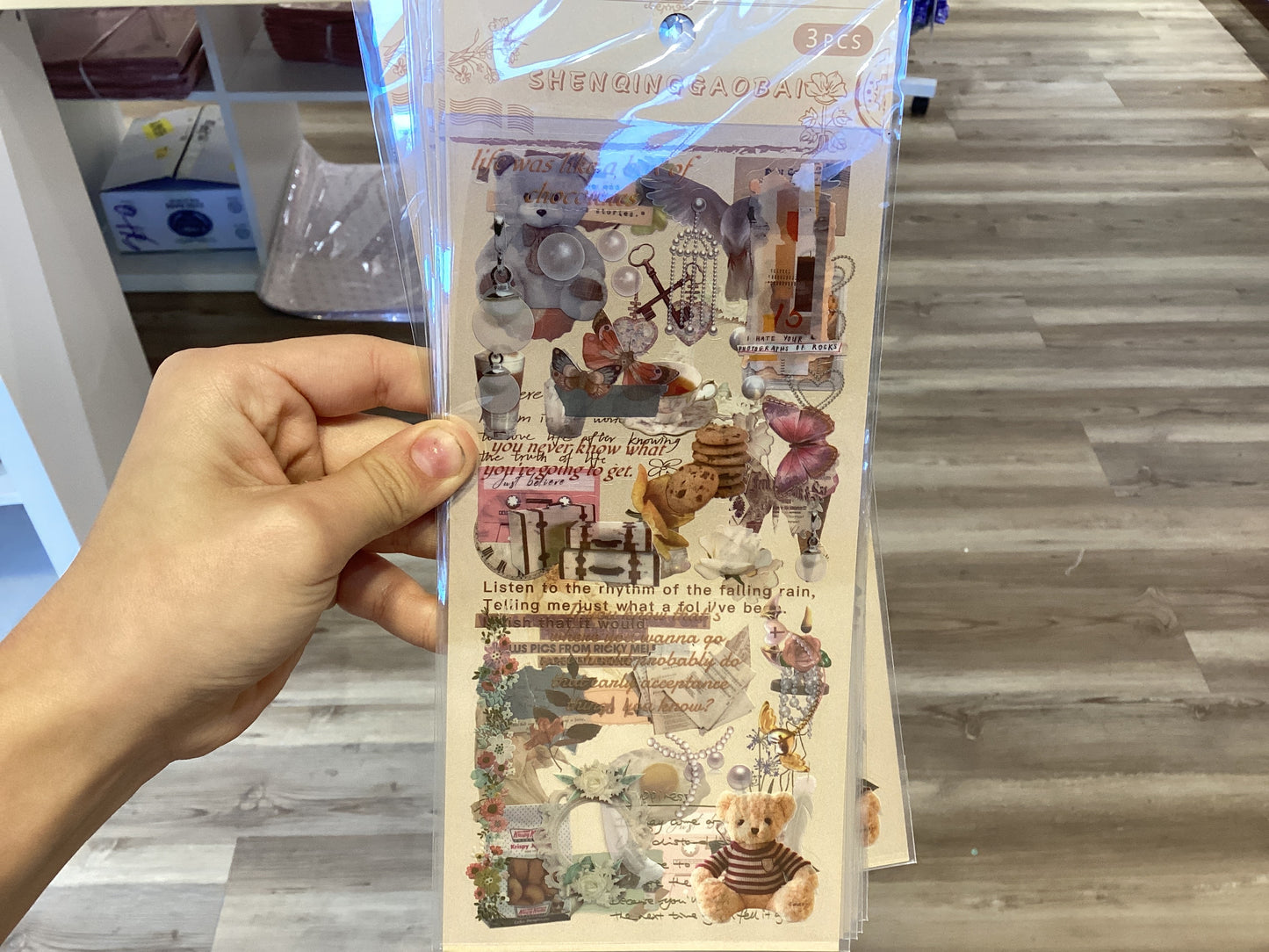 stickers-beige realism