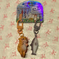 Cat and Fish Keychains