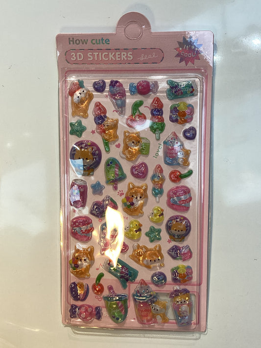 how cute 3D stickers
