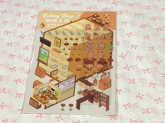 Small Sticker Scene-Capybara