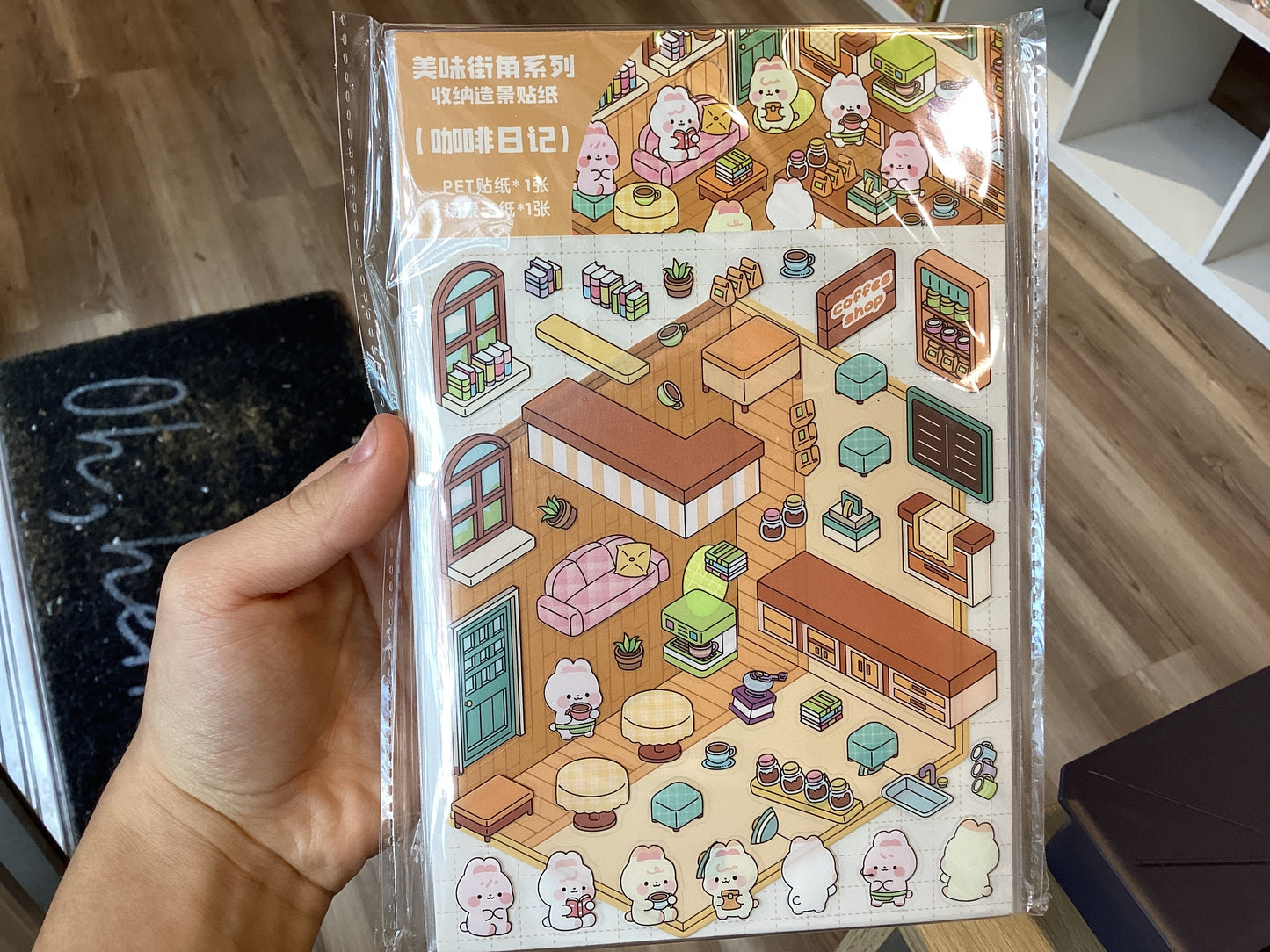 small stickers - yummy street corner