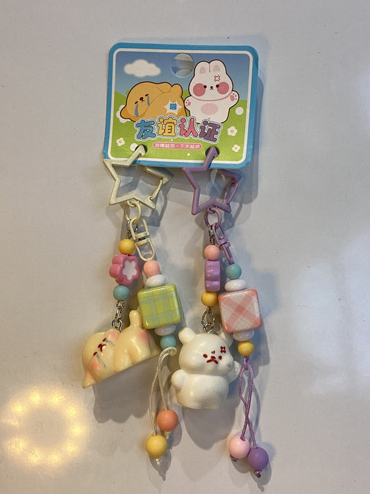 small animal duo keychains