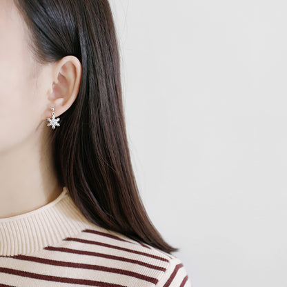 Snowflake Drop Earrings